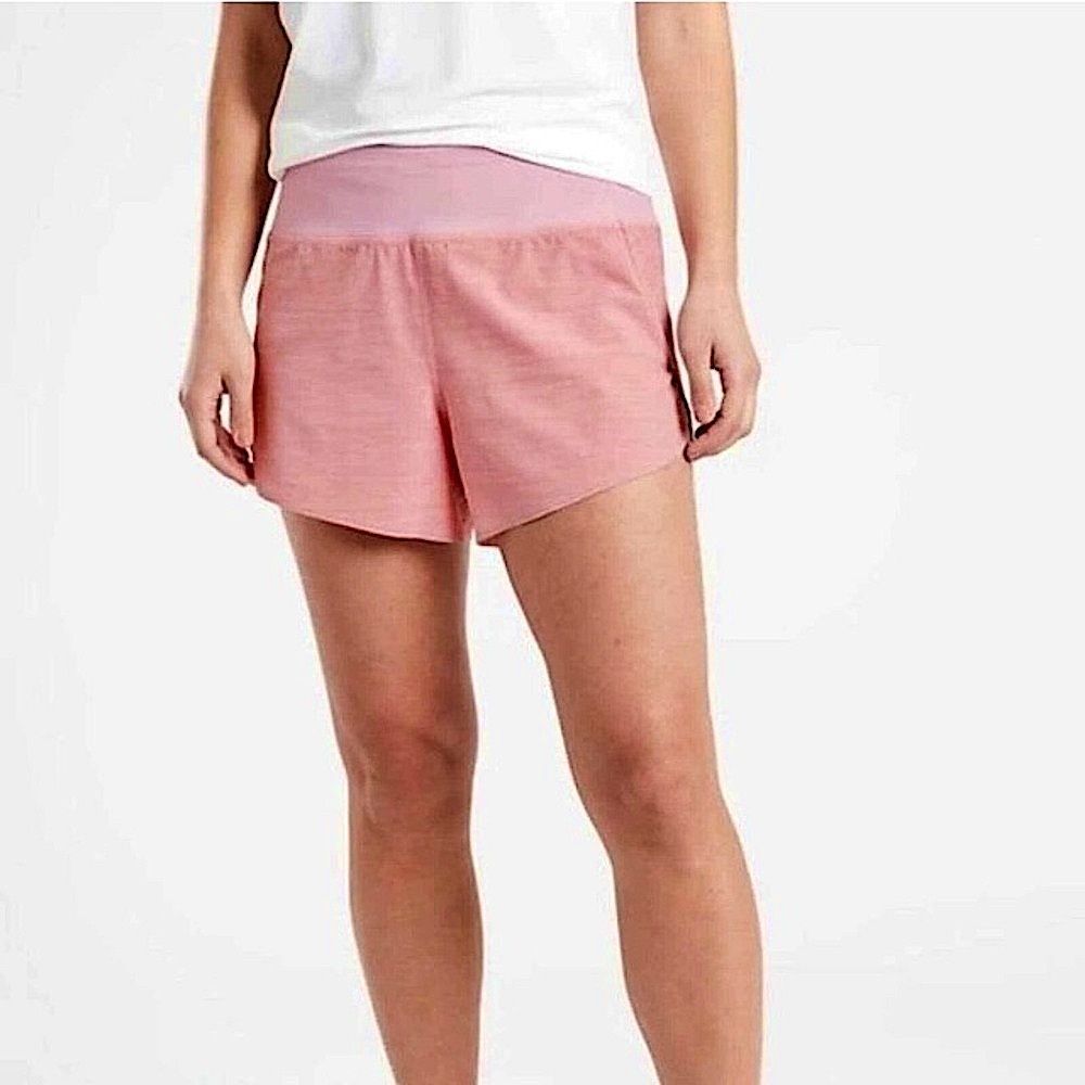 Athleta Women’s Run With It Textured 3.5" Pink Short Size Large